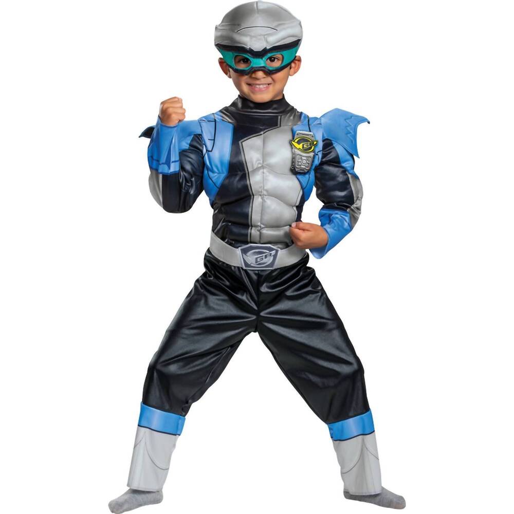 NEW DISGUISE toddler silver ranger costume in silver/blue/black